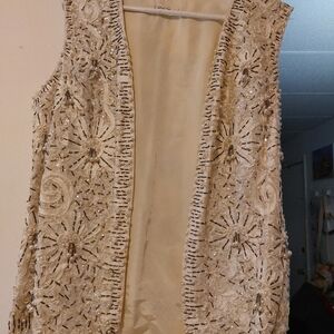 Lord And Taylor Vintage Sequined Vest Large